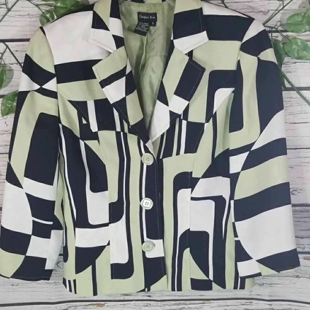 Chapter One button down collared blazer jacket 6 - Picture 2 of 8
